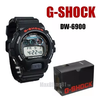 Casio G-Shock DW-6900-1V Digital Mens Watch Diver Illuminator Stopwatch Alarm • $54.99