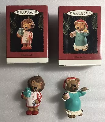 Hallmark Mom & Dad To Be Keepsake Ornament Lot 1994 New Parents QX5473 QX5506 • $9.80