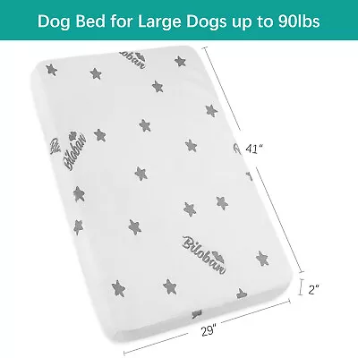 Memory Foam Pet Dog Crate Bed With Removable Cover Soft Dog Bed Pad Multi-Size • $46.99