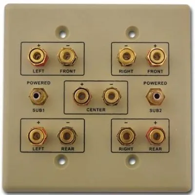 $15.99 • Buy 5.2 Home Theater Connection Wall Plate, Ivory