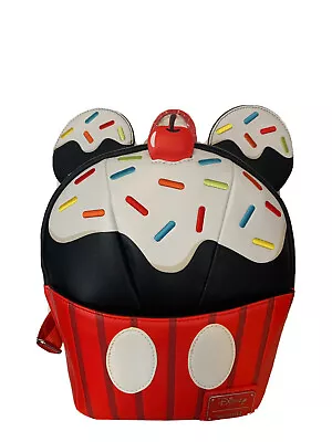 MICKEY MOUSE Loungefly Disney Sprinkle CUPCAKE Snack Cosplay Mini Backpack NWT • $59.95