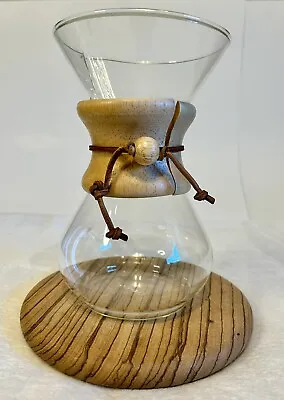 Vintage 8.5” Tall Chemex Pour Over Drip Glass Coffee Maker Carafe • $27.20