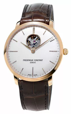 Frederique Constant Slimline Automatic Brown Leather Strap Mens Watch FC-312V4S4 • $1499