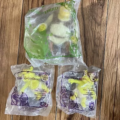 Lot Of 3 DreamWorks  Shrek The Third  McDonalds  Happy Meal Toys Set • $8