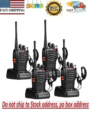 4 Pack Set Long Range Walkie Talkie 5 Mile Two Way Radio Charge Waterproof • $48.97