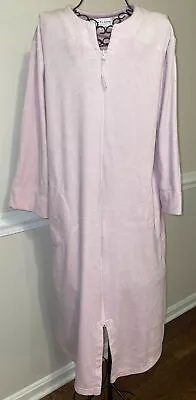 Women’s Robe FULL ZIP Miss Elaine Robe VELOUR Long Robe Womens Petite Small Robe • $18.75