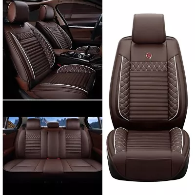 Car Seat Covers 5-Seats Set For Mazda Leather Protection Cushion Coffee 001 • $105