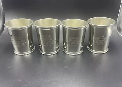 £962.88 • Buy Mark J Scearce Shelbyville Kentucky Set 4 Pewter Graded Stakes Winner Julep Cups