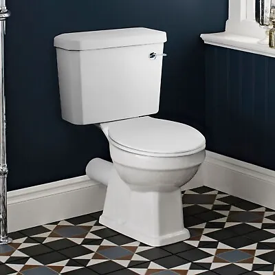 Nuie Carlton Traditional Close Coupled Toilet Cistern & Soft Close Seat Bathroom • £139.95