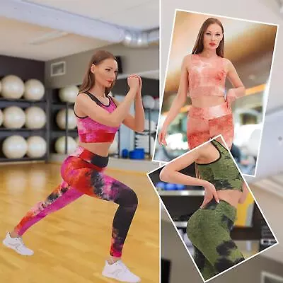 £9.49 • Buy Women's Yoga Running Fitness Gym Workout Vest Top And Leggings 2 PC  Set