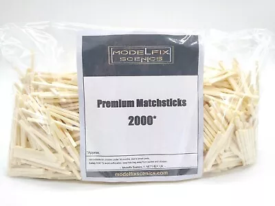 Modelfix Scenics 2000 Wooden Matchsticks Headless Match Sticks For Model Making • £7.49