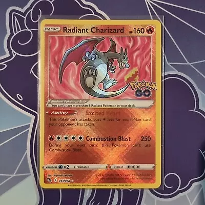 $15.50 • Buy Pokémon TCG Radiant Charizard Pokemon GO 011/078 Holo Radiant Rare
