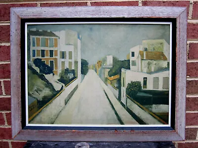 Vtg Maurice Utrillo Mid Century Framed Architecture  MCM Chromolithograph • $55