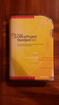 NEW Microsoft Office Project Standard 2007 ACADEMIC Full Version SEALED BOX • $49.99