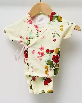 Baby Girl Designer 2 Piece Kimono Set. Soft Cool Cotton. Size 6 Months. • $20.92