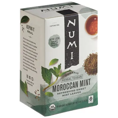 Numi Organic Moroccan Mint Herbal Tea Bags - 18/Box • $14.89