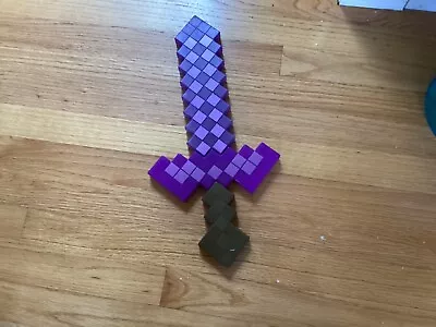 Minecraft Enchanted 17 In. Sword Used Little Dirty Hard Plastic Nice ⛏️👍 • $12.02