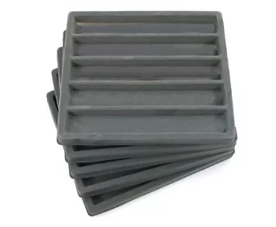 Novel Box 5 Gray 5 Slot 1/2 Size Jewelry Display Tray Inserts • $10.99