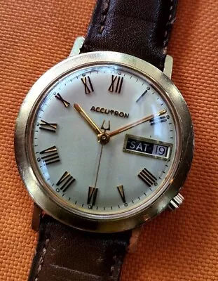 Vintage Men’s Bulova Accutron Watch 2182 Tuning Fork 1969 M9 • $200