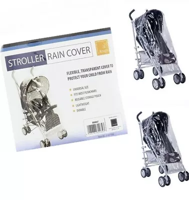 Pram Rain Cover Universal Water Proof Lightweight Buggy Cover Clear Strong Chair • £4.99