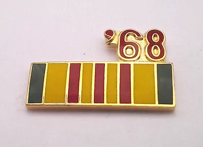 VIETNAM RIBBON 68 (Small 7/8 ) Military Hat Pin 14796 HO • $5.63