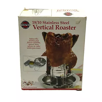 Chicken Vertical Roaster With 10oz Infuser 8.5” Norpro Kitchen Tool Never Used • $8.99