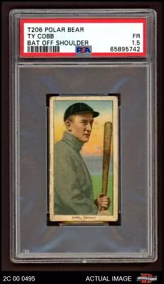 1909 T206 Ty Cobb OFF Tigers HALL-OF-FAME VARIATION PSA 1.5 - FAIR 2C 00 0495 • $6230