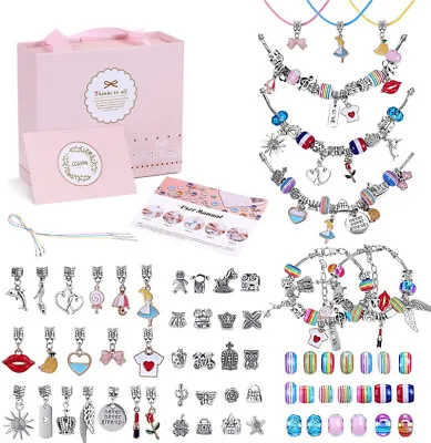 £13.79 • Buy Charm Bracelet Making Kit, 70Pcs DIY Jewellery Craft Gift Sets For Girls Teens 