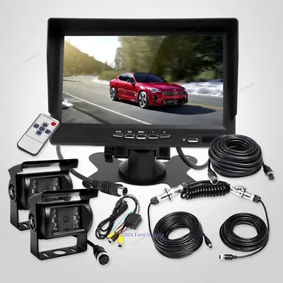 7  LCD Monitor Sunshade With Waterproof HD Camera For Horse Trailer Van Truck • $244.52