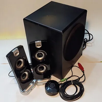 Cyber Acoustics CA-3602 62 Watt 2.1 Channel Computer Speaker System -... • $9.99