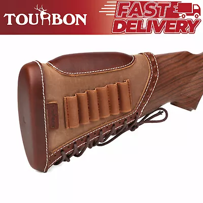 TOURBON Canvas Shooting Rifle Recoil Pad Cheek Rest Stock Cover With Ammo Holder • $29.69