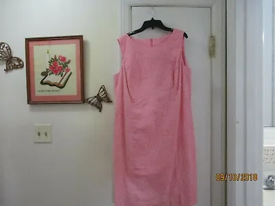 Marisa Christina - Pink W/Multi-color Floral Pattern Sleeveless Dress -  Size XL • $9.50
