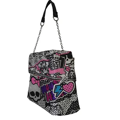 MONSTER HIGH Doodle Girls Small Handbag/Purse/Tote W/ Handle 12” Color Your Own • $9