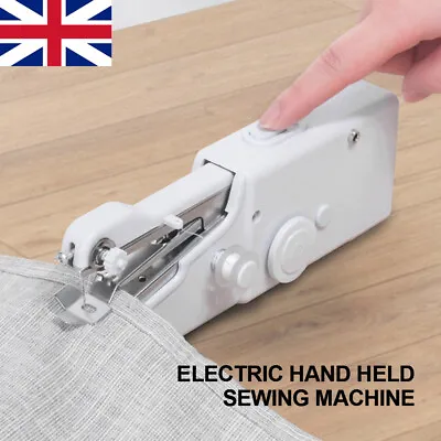 Mini Handheld Cordless Sewing Machine Hand Held Thread Stitch Clothes Portable • £7.39