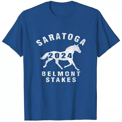 Saratoga Springs Ny 2024 Belmont Stakes Horse Racing Vintage T-Shirts • $16.95