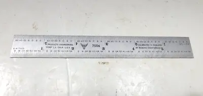 Vintage 6  Metal Ruler Calibrated In England By Rabone Chesterman • $19.99