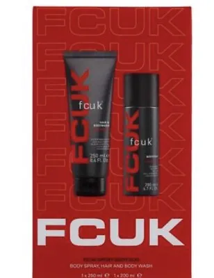 FCUK Sports Body Duo Set- Hair/Body Wash 250ml & BodySpray 200ml For Men. • £12