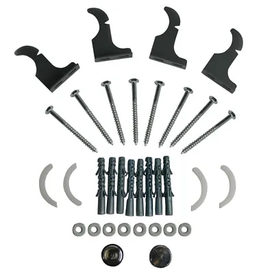 Modern Flat Panel Oval Column Radiator Bracket Fitings Set With Air Vent Plug • £21.95