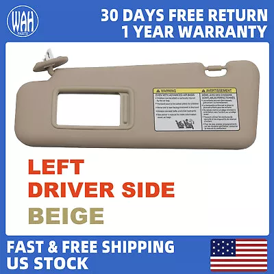 For 2008-2013 Toyota Highlander Beige Left Driver Side Sun Visor With Light • $23.89