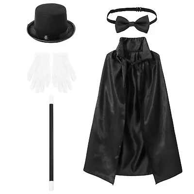 5Pcs Kids Magician Costume Set Halloween CosplayRole Play Party Dress Up Cape • $15.10