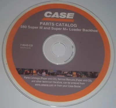 $39.99 • Buy Case 580 Super M M+ Backhoe Loader Parts Manual Book Catalog On Dvd Cd