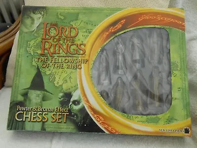 £21.50 • Buy Lord Of The Rings Chess Set Fellowship Of The Ring Pewter And Bronze Effect