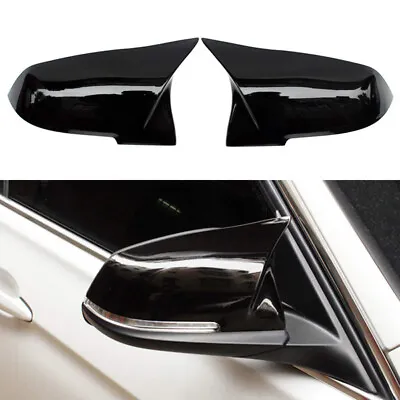 Pair Gloss Black M3 Style Mirror Cover Caps For BMW F20 F21 F30 F32 F36 M2 • $17.99