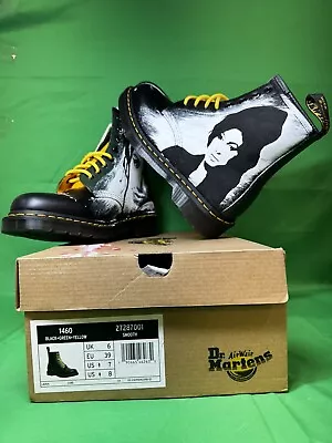 Dr Martens Boots 1460 Black+green+yellow Hand Painted • $149