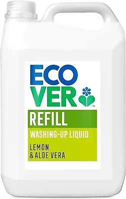 Ecover Washing Up Liquid Refill Lemon & Aloe Vera 5 L (Pack Of 1) FRESH • £14.20