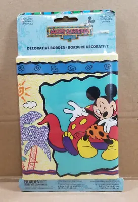 Mickey Mouse & Friends Decorative Wall Border 8.4 Sq. Ft. Caveman Dinosaurs NEW • $7.99