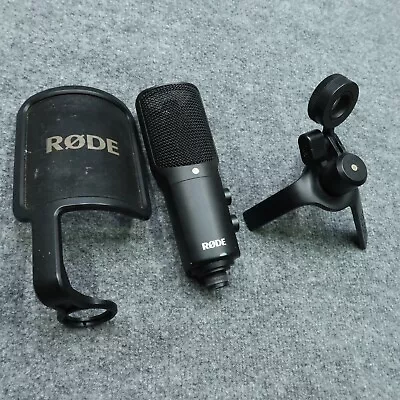 Rode NT-USB Microphone Tripod Stand Pop Filter PARTS OR REPAIR POWER PROBLEM • $42.74