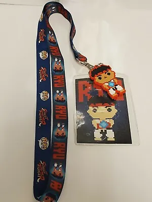 Funko Pop! Ryu Street Fighter 8-bit Keychain Lanyard & Pass Holder • $9