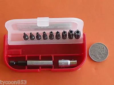 $28.95 • Buy TAMPER PROOF 5 POINT ( TORX ) INSERT BIT SET  11pc CrV STEEL  TOLEDO