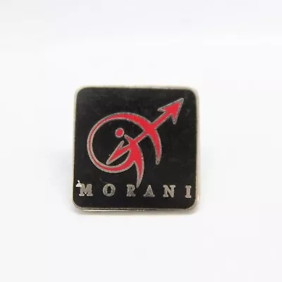 Figurine Throwing Arrow Morani Pin Black & Red Silver Tone Lapel Enamel • $5.98